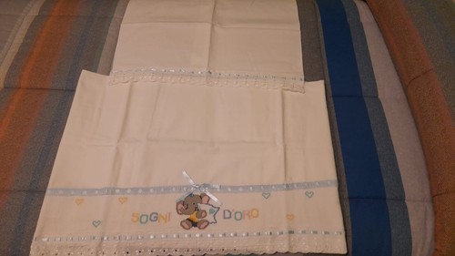 Lenzuolino federa ricamato a - lenzuolino,