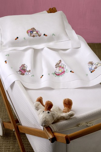 Lenzuolino baby culla ricamato - baby,